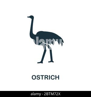 Icône autruche de la collection australienne. Icône Ostrich de ligne simple pour les modèles, la conception de sites Web et les infographies Illustration de Vecteur