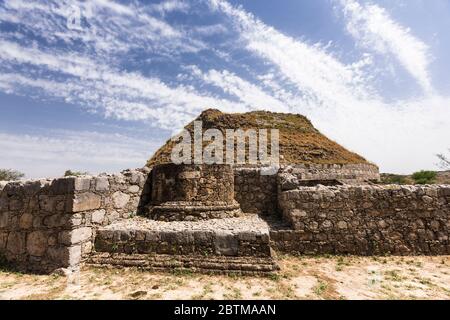 Dharmarajika Stupa et Monastère, ancienne ville de Taxila, Taxila, banlieue d'Islamabad, province du Punjab, Pakistan, Asie du Sud, Asie Banque D'Images
