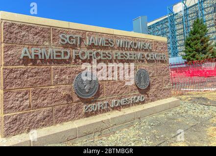 Mountain View, États-Unis - 15 août 2016 : panneau, 230 jones Road au siège de la NASA situé à Mountain View, Silicon Valley, Californie Banque D'Images