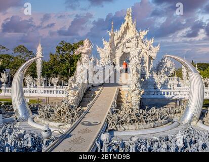 Thaïlande, Chiang Rai, le Temple blanc (Wat Rong Khun) Banque D'Images