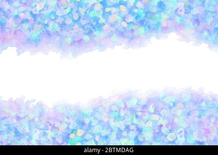 couleur pastel bleu pluvieux abstrait ou couleur hortensia aquarelle peint à la main Banque D'Images