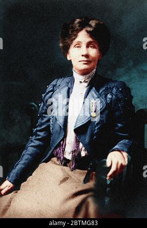 EMMELINE PANKHURST (1858-1928) militante de suffragette anglaise vers 1913 Banque D'Images