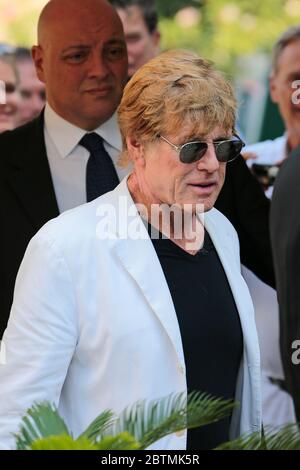 VENISE, ITALIE - SEPTEMBRE 06 : Robert Redford est vu au 69e Festival du film de Venise le 6 septembre 2012 à Venise, Italie Banque D'Images