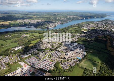 Vue aérienne de Bangor au pays de Galles Banque D'Images