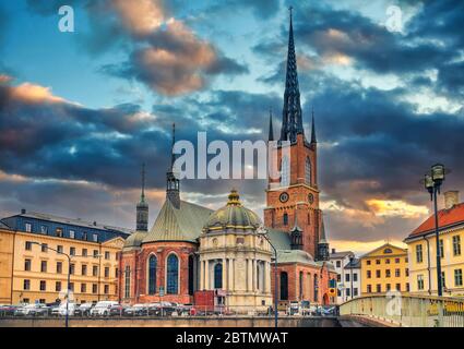 Église Riddarholm à Stockholm, Suède Banque D'Images