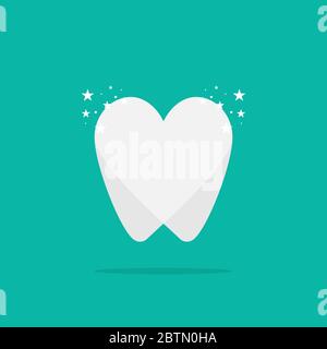 Logo dent nettoyer avec de l'ombre, une clinique dentaire, vector Illustration de Vecteur