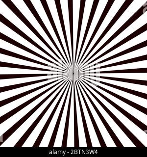 Sunburst arrière-plan. Fond noir avec des lignes radiales pour retro illustration dans pop art style. - Vector illustration Illustration de Vecteur