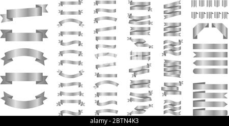 Un ruban ou une bannière vector set. Télévision rubans bannières vecteur contexte isolé. Couleur argent ruban. Définir des rubans ou des bannières. Vector illustration Illustration de Vecteur