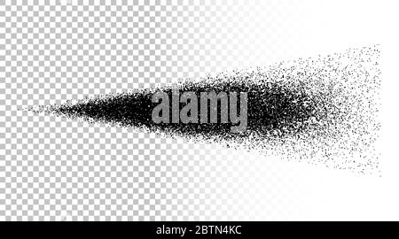 Pulvériser de l'eau isolé. L'effet de pulvérisation de couleur noire sur fond isolé. Vector illustration Illustration de Vecteur