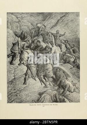 Famé pour l'eau par Dore plate XXVI du livre Story of the Crumades. Avec une magnifique galerie de cent gravures pleine page par l'artiste de renommée mondiale Gustave doré [Gustave Dore] par Boyd, James P. (James Penny), 1836-1910. Publié à Philadelphie 1892 Banque D'Images