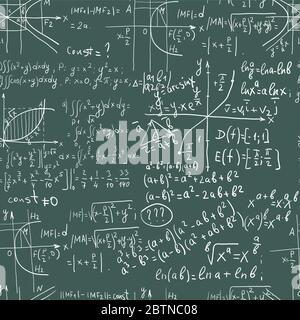 La main sur la formule mathématique panneau greenboard transparente Illustration de Vecteur