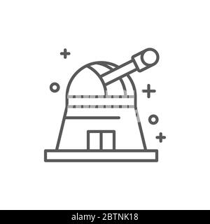 Symbole de vecteur de l'Observatoire télescopique isolé sur fond blanc Illustration de Vecteur