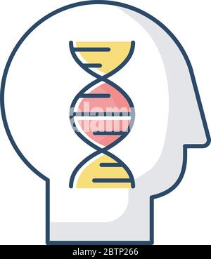 Icône de couleur RVB biologie humaine Illustration de Vecteur