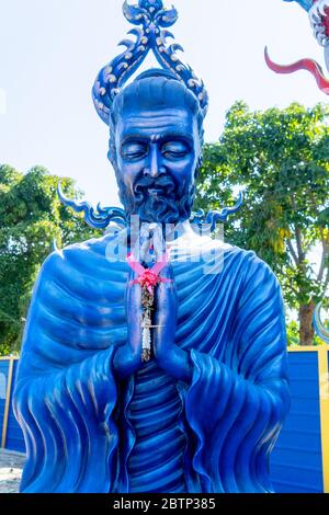Temple bleu de Chaing Rai, Thaïlande Banque D'Images
