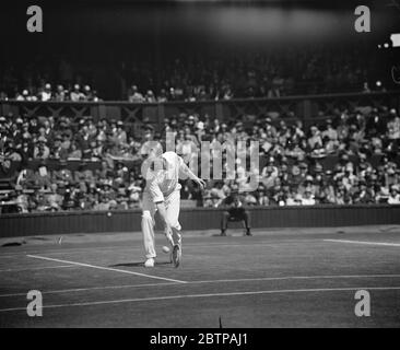 Championnats de tennis sur gazon de Wimbledon . Patterson en jeu . 3 juin 1929 Banque D'Images