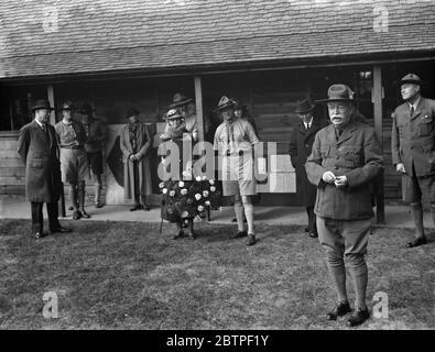 Siège des Scouts à Downe . Parler aux scouts . 1936 Banque D'Images
