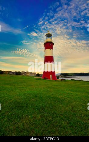 Plymouth Hoe phare, Devon, Royaume-Uni Banque D'Images