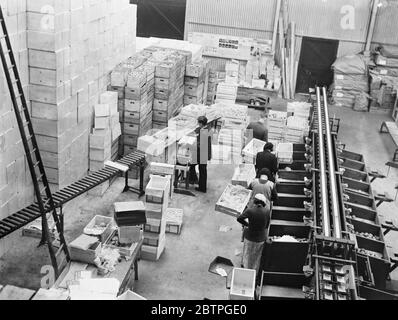 Usine de stockage à froid . La salle d’étanchéité . 1937 Banque D'Images