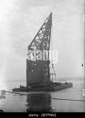 Grue flottante à Southampton. 21 septembre 1937 [?] Banque D'Images