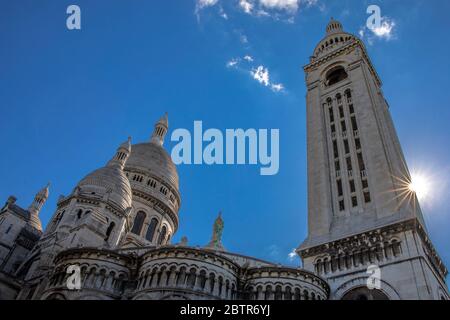 Paris, France - 20 mai 2020 : Basilique du Sacré-cœur à Montmartre à Paris Banque D'Images