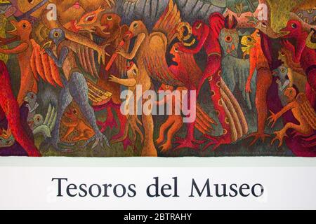 Textile à Tesoros del Museo (musée) sur la rue de la Union, Lima Centro District, Lima, Pérou, Amérique du Sud Banque D'Images