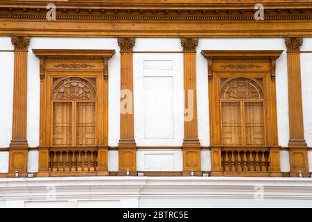 L'architecture coloniale sur la Calle de La Soledad à Lima Centro District, Lima, Pérou, Amérique du Sud Banque D'Images