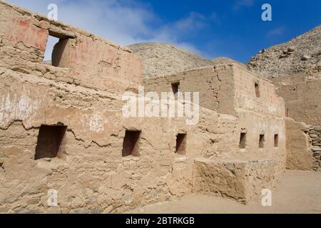 Les ruines Inca Tambo Colorado près de la ville de Pisco, Ica, Pérou, Amérique du Sud Banque D'Images