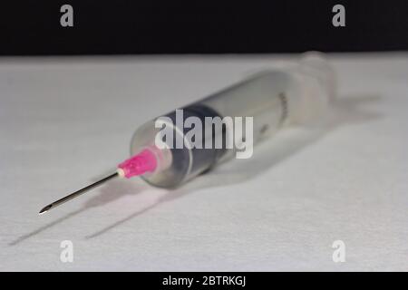 Seringue de vaccination hypodermique Banque D'Images