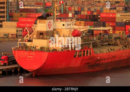 Navire à conteneurs, Port de Callao, Lima, Pérou Banque D'Images