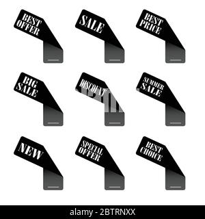 autocollant meilleur vecteur d'offre en noir sur blanc Illustration de Vecteur