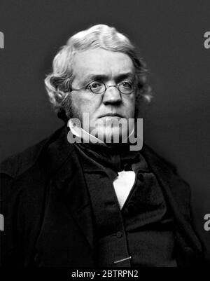 William Makepeace Thackeray (1811-1863), romancier anglais du XIXe siècle, dont le travail le plus célèbre était Vanity Fair. Daguerrotype par Jesse Harrison Whitehurst, vers 1855 Banque D'Images