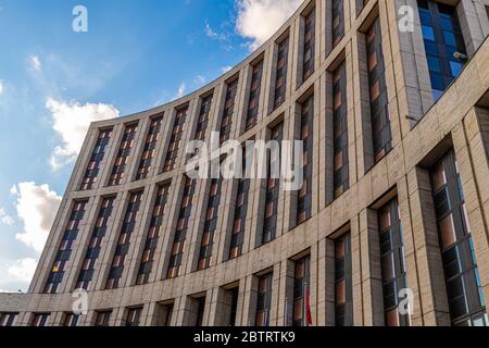 Moscou, Russie - 21 février 2020. Immeuble de bureaux sur l'avenue Sakharov de l'Academician Banque D'Images