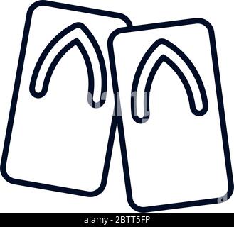 chaussures traditionnelles japonaises isolées icône vecteur illustration design Illustration de Vecteur