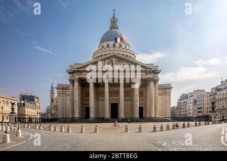 Paris, France - 20 mars 2020 : 1er jour de confinement en raison de Covid-19 devant le Panthéon à Paris Banque D'Images