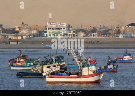 Bateaux de pêche, Port de Salaverry, Pérou, Amérique du Sud Banque D'Images