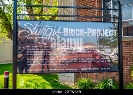Sturgis, SD, États-Unis - 29 mai 2019 : le projet de briques Sturgis Banque D'Images