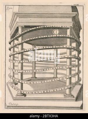 Design pour une horloge pl XVII de Recueil dOuvrages Curieux de Mathematique et de MECANIQUE ou Description du Cabinet. Recherche en cours Banque D'Images