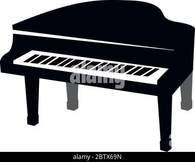 Modèle de dessin graphique piano vecteur isolé Illustration de Vecteur