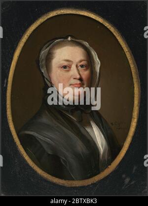 Lydia Henchman Hancock. Lydia henchman Hancock 1714–1777Born Boston, MassachusstsThomas Hancock 1703–1764Born Lexington, MassachusstsJohn Singleton Copley a peint ces piliers de la société Boston, tante et oncle au patriote John Hancock, vers le début de sa carrière. Banque D'Images