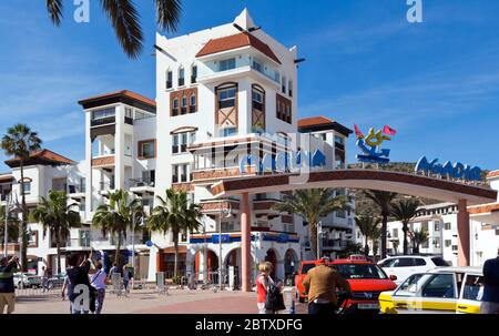 Maroc, Agadir, Marina Quarters, résidences de luxe modernes Banque D'Images