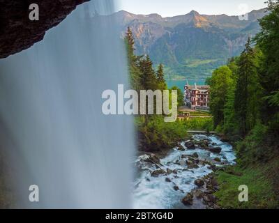 Chutes d'eau de Giessbach, Suisse Banque D'Images