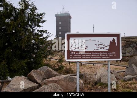 Brocken Mountain dans les montagnes Harz, Allemagne Banque D'Images