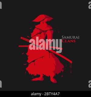 samurai warrior splash Illustration de Vecteur