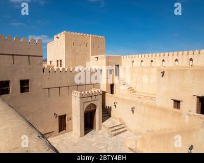 Intérieur du fort de Nizwa, Nizwa, Sultanat d'Oman, Moyen-Orient Banque D'Images