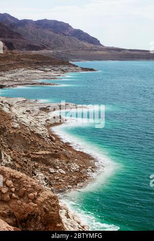 Littoral de la mer Morte, Jordanie Banque D'Images