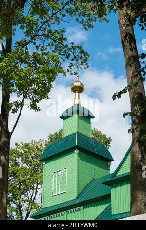 Église orthodoxe Saint Michael Archange, Trześcianka Gmina Narew, dans le comté de Hajnówka, Podlaskie Voivodeship, dans le nord-est de la Pologne Banque D'Images