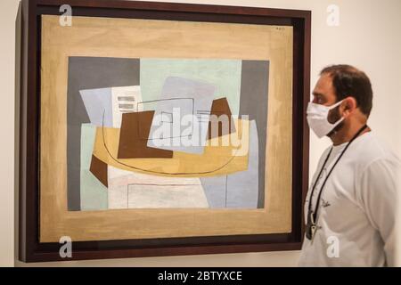 28 mai 2020 : 28 mai 2020 (Malaga) le Musée Picasso de Malaga a rouvert ses portes au public après 80 jours de fermeture et l'état d'alarme et de confinement en raison de la crise du coronavirus avec l'exposition ''généalogies d'Art'' d'artistes comme Pablo Picasso, Giacometi, Brancusi ou Mondrian crédit: Lorenzo Carnero/ZUMA Wire/Alay Live News Banque D'Images