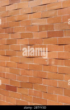 Gros plan d'un mur de briques, perspective Banque D'Images
