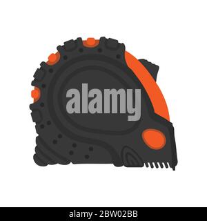 Illustration à plat vectorielle de l'outil de roulette Illustration de Vecteur