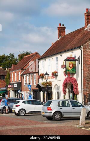 Le pub Kings Head de Wickham Square, Hampshire Banque D'Images